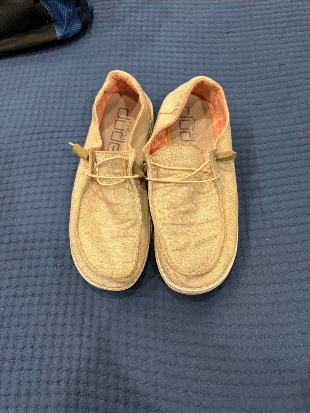 Hey Dude Tan Canvas Slip-On Loafers